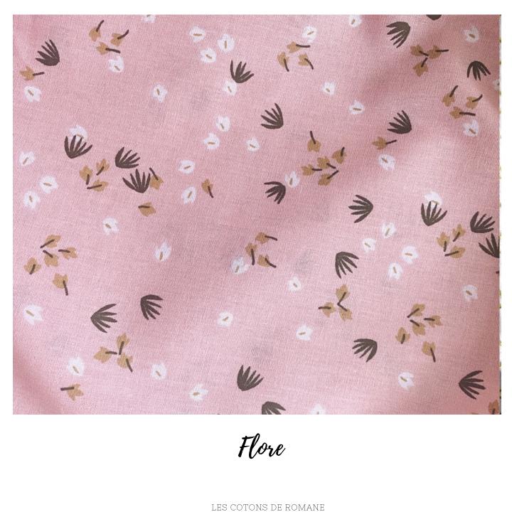 Coton lavable en tissu polaire - Flore