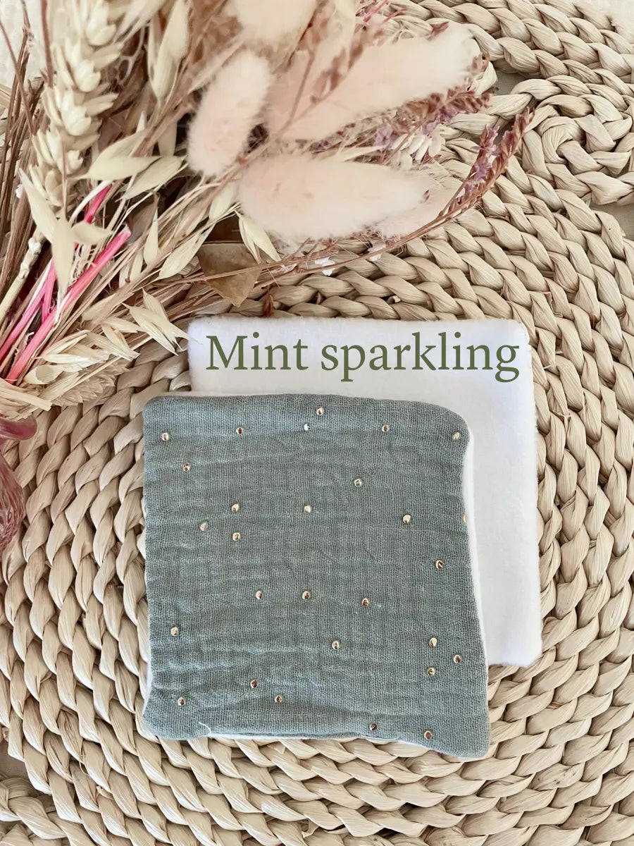 Coton lavable en tissu polaire - Mint sparkling