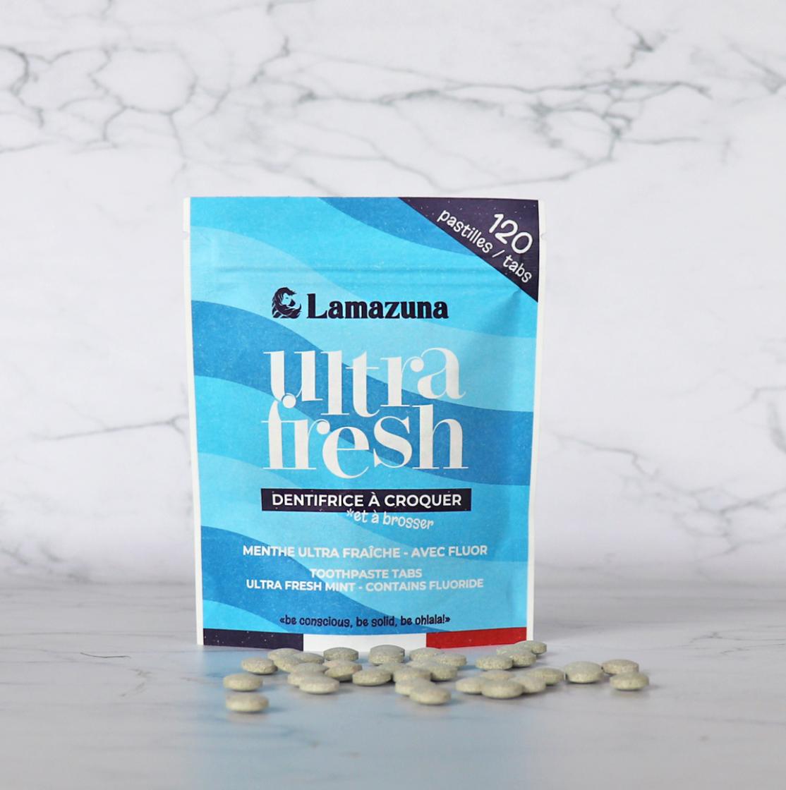 Dentifrice à croquer menthe Ultra Fresh - Lamazuna - 1