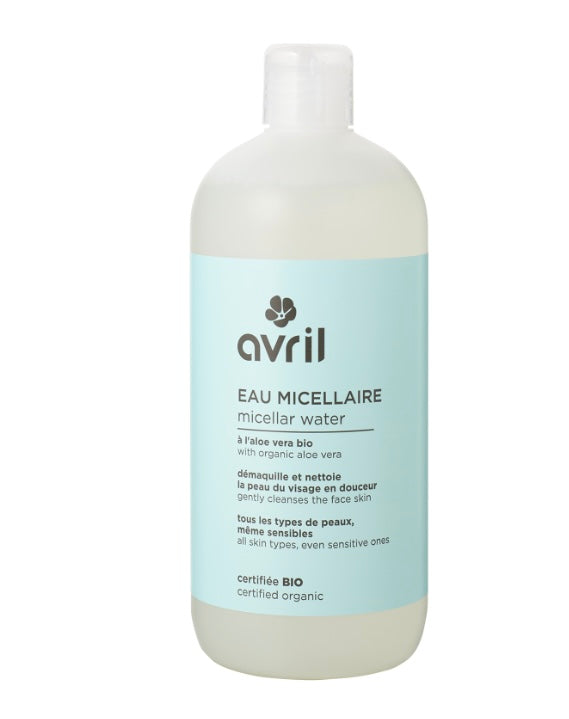Eau micellaire Bio - Avril - Les cotons de Romane : Produits d'hygiène réutilisables et lavables
