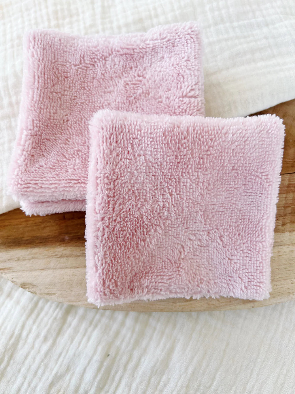 Eponge bambou doux rose - 4