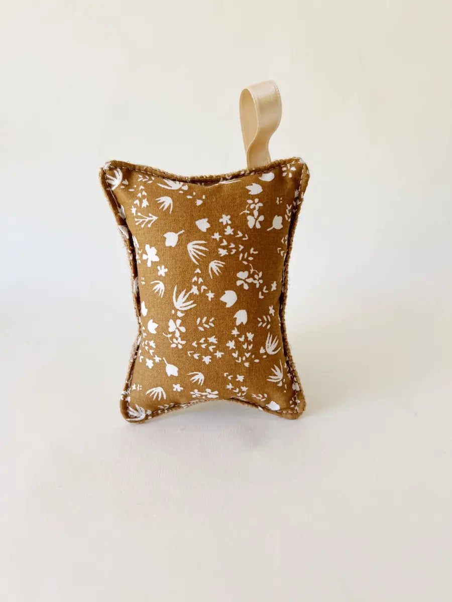 Eponge lavable TOILE DE JUTE - Yellow flowers