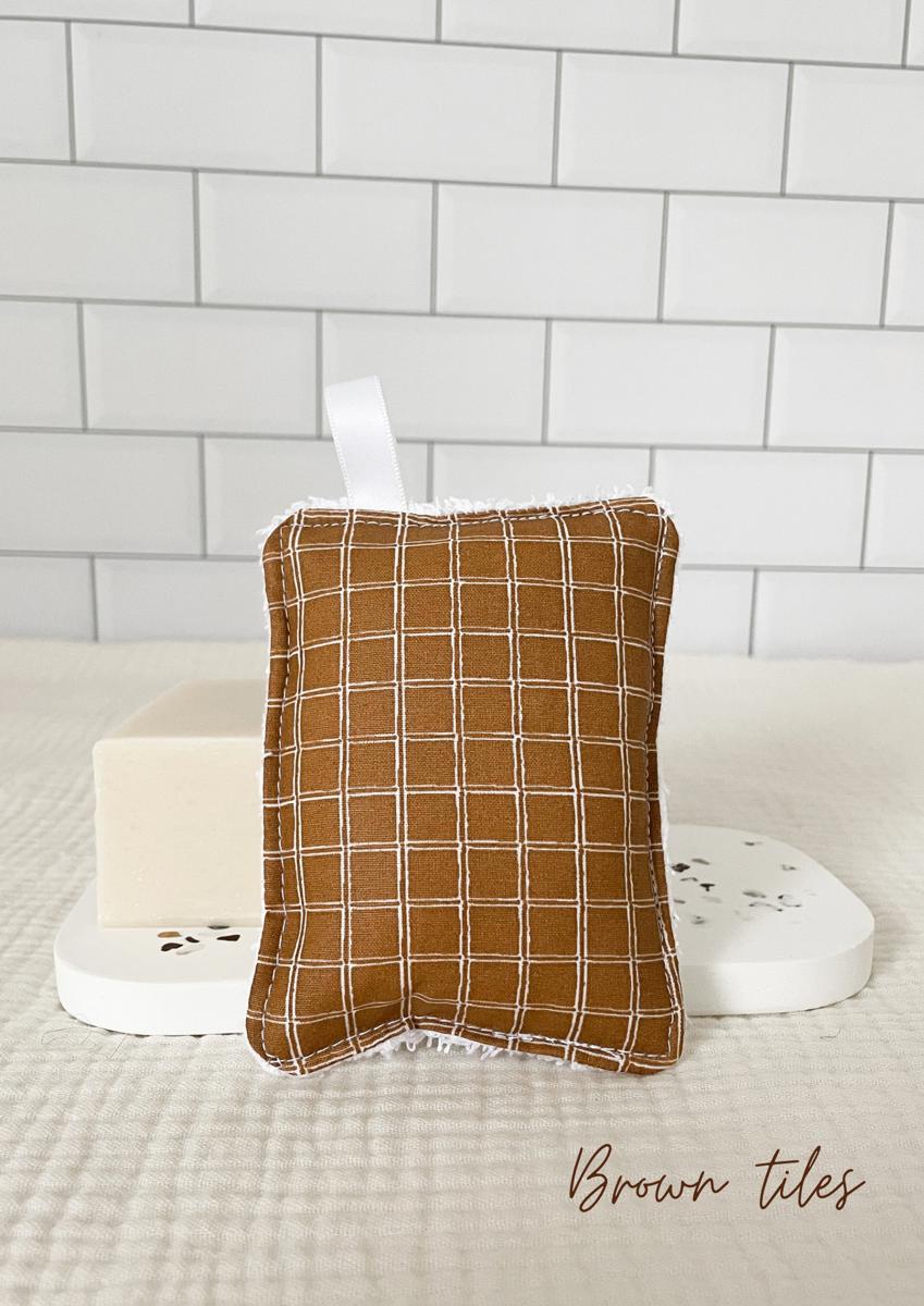 Eponge lavable - Brown tiles