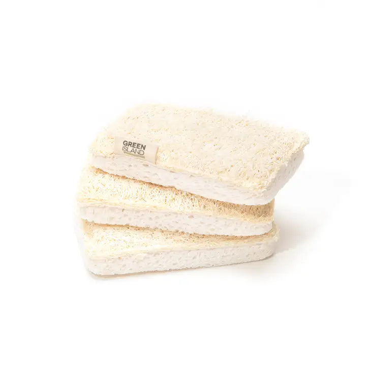 Lot de 3 éponges compostables - Green Island - 1