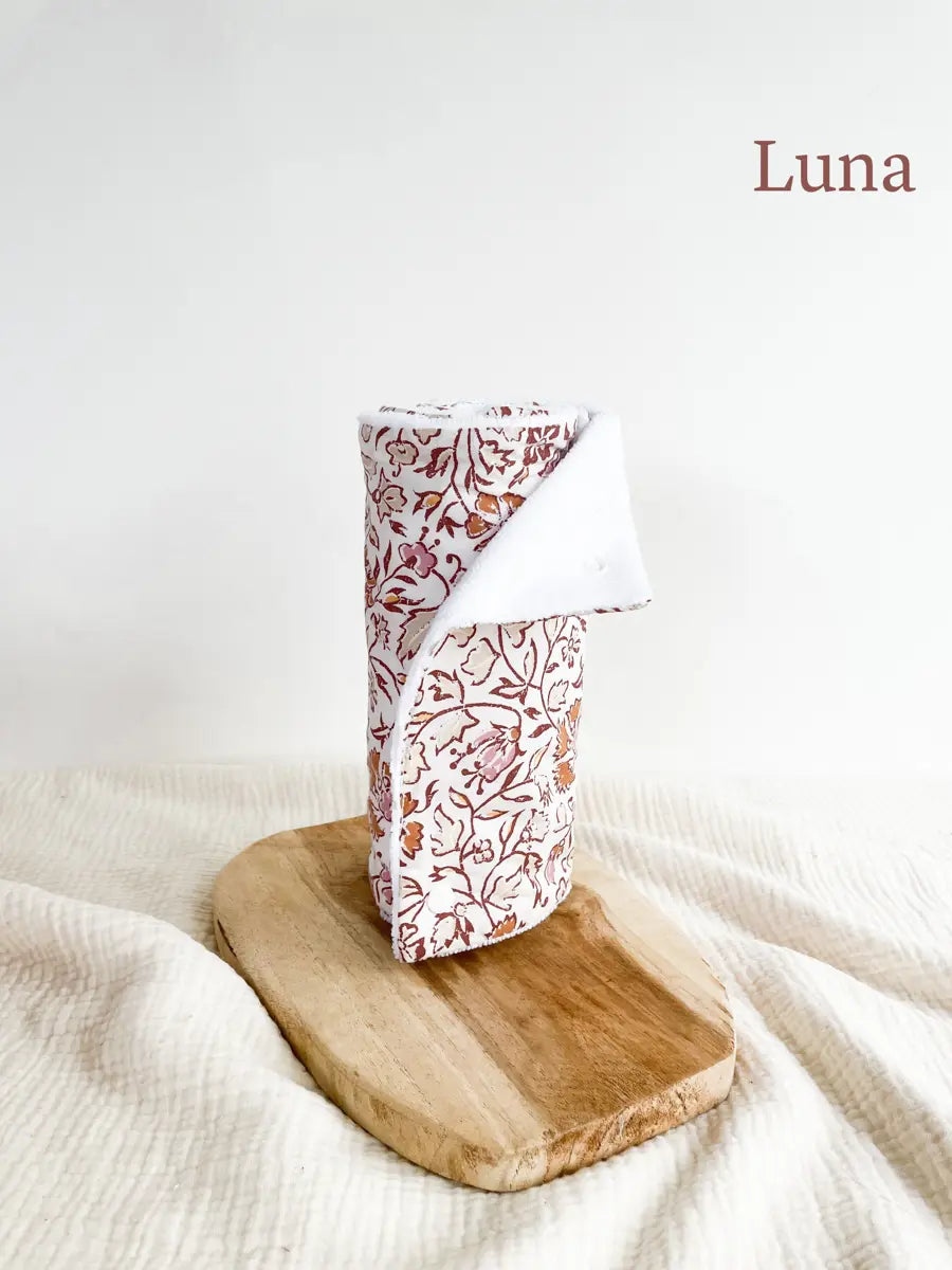 Rouleau essuie-tout lavable - 10 feuilles réutilisables - Luna