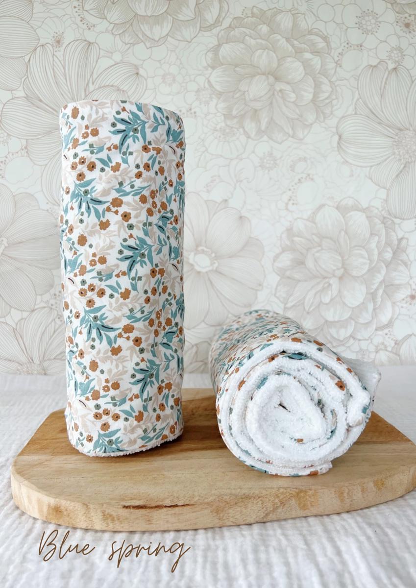 Essuie-tout lavable (5 feuilles) - Blue spring
