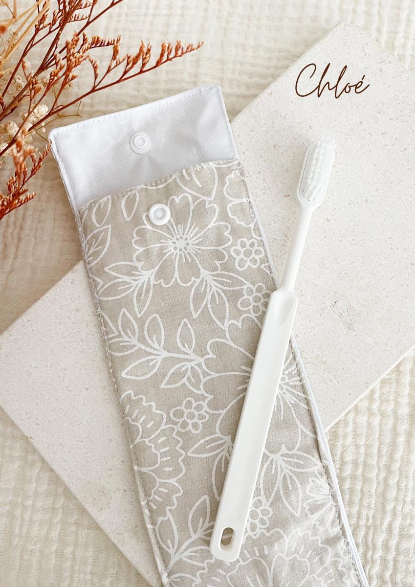 Etui imperméable pour brosse à dent et dentifrice / pochette à couvert - Chloé