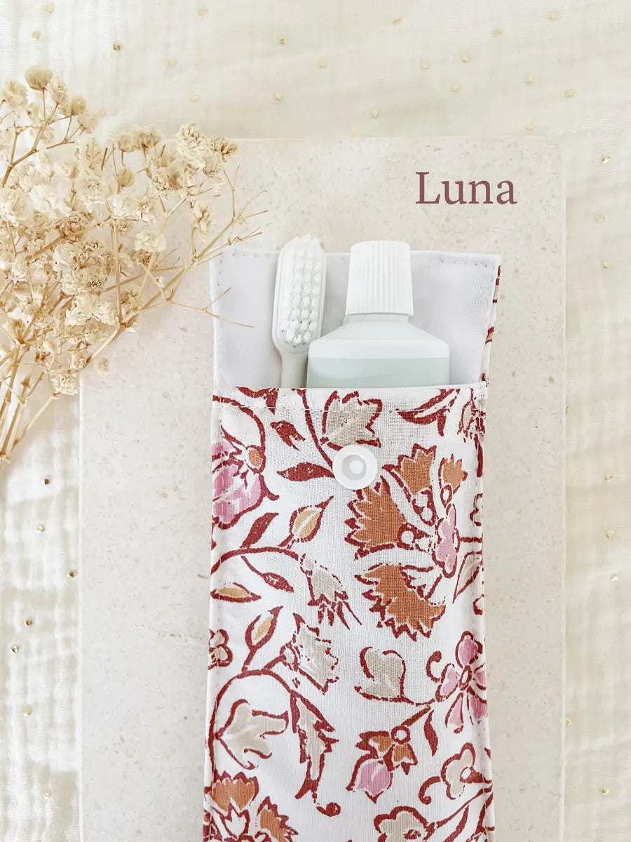 Etui imperméable pour brosse à dent et dentifrice / pochette à couvert - Luna