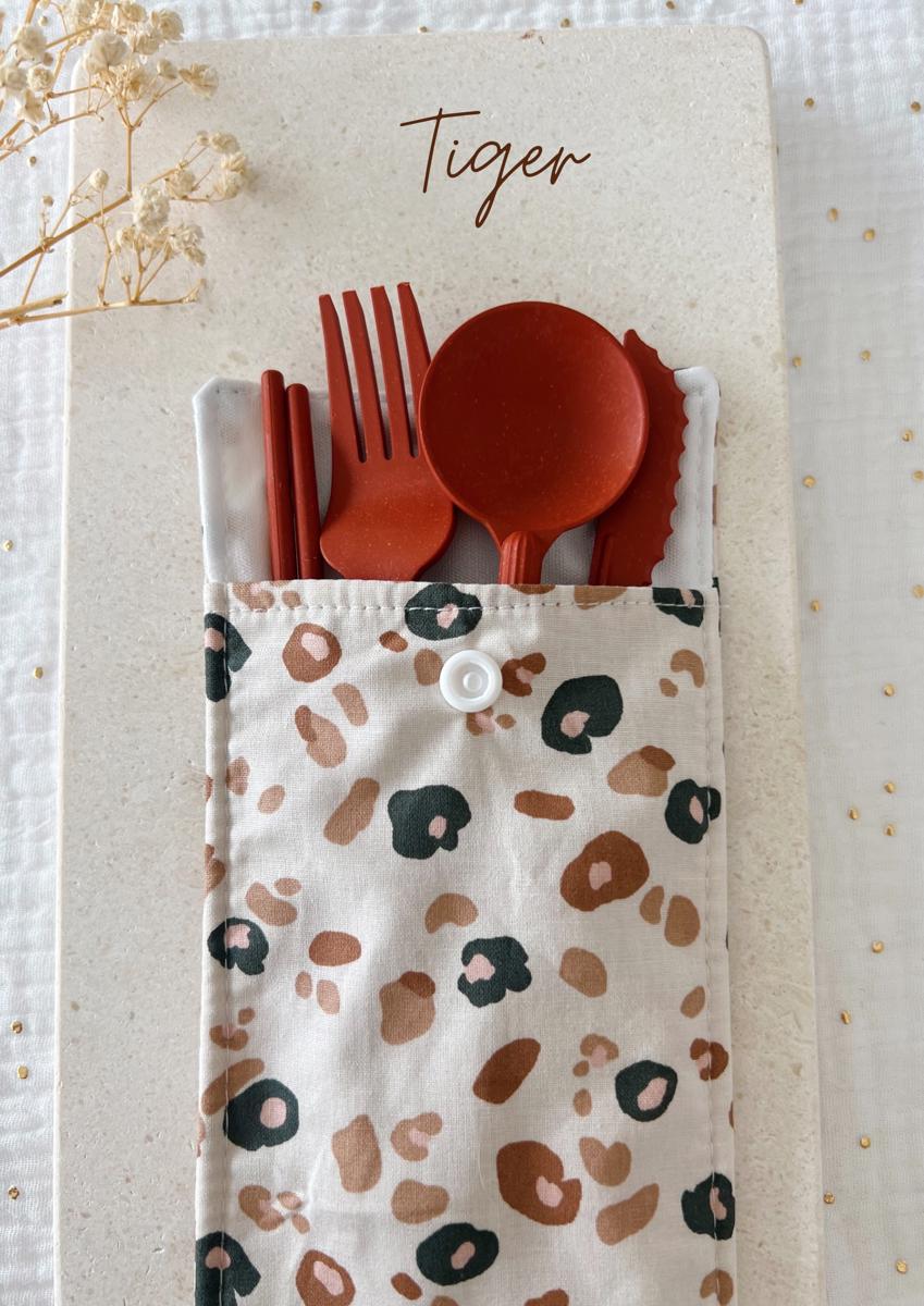 Etui imperméable pour brosse à dent et dentifrice / pochette à couvert - Tiger