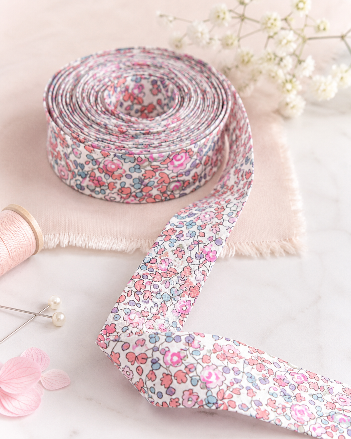 Biais Liberty 20mm petites fleurs