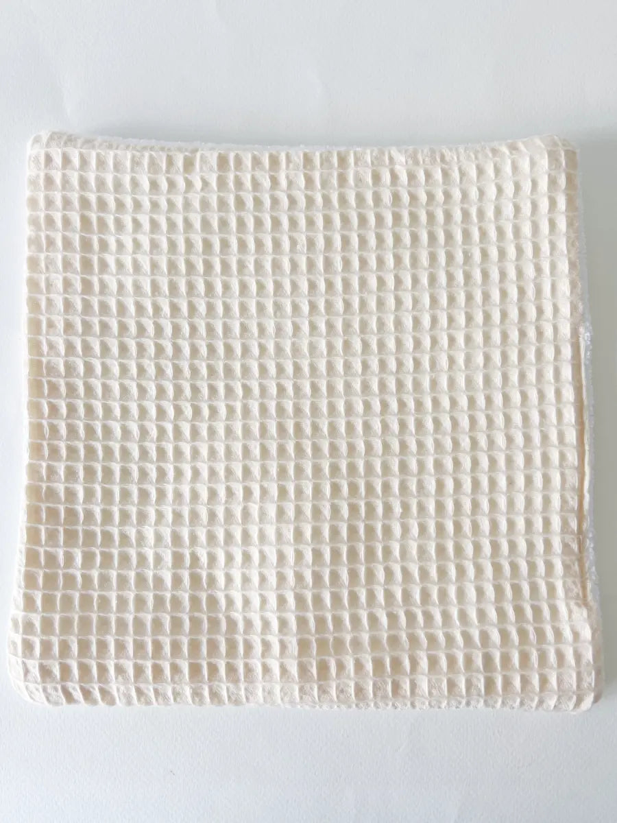 Feuille essuie-tout lavable microfibre (sans pressions) - Nid d'abeille écru