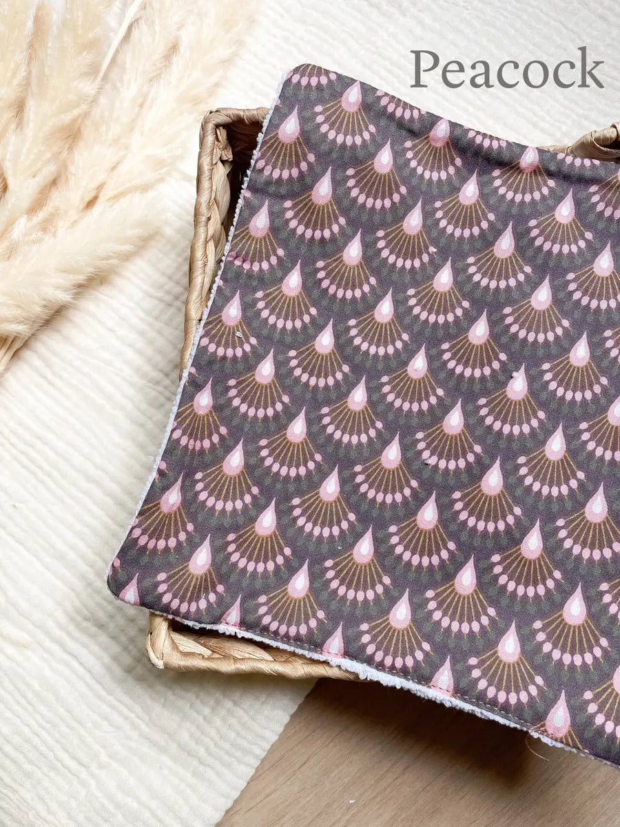 Feuille essuie-tout lavable microfibre (sans pressions) - Peacock