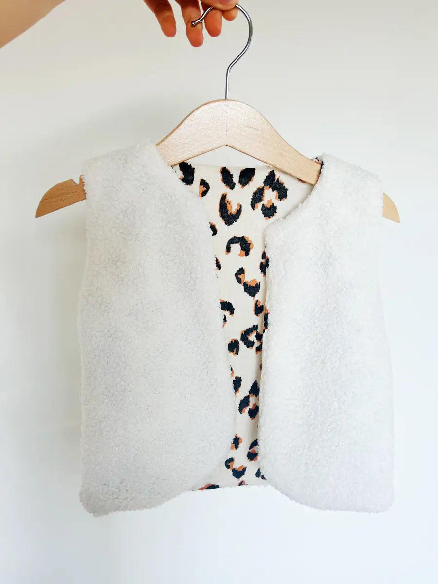 Gilet berger enfant bouclette écrue - 1-2 ans / Graou