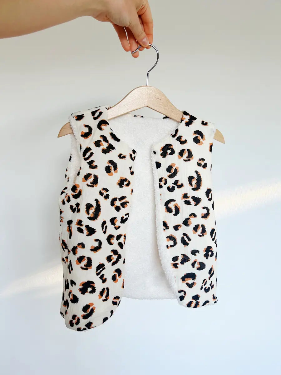 Gilet berger enfant bouclette écrue - 3
