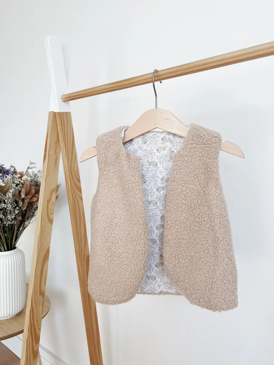 Gilet berger enfant bouclette marron - 1-2 ans / Bunny and Birds