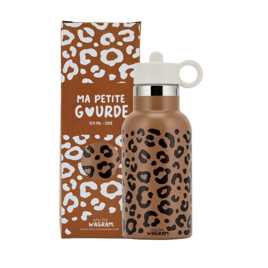 Gourde acier inoxydable - Atelier Wagram - Caramel léopard