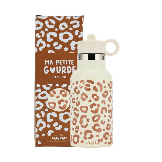 Gourde acier inoxydable - Atelier Wagram - Crème léopard
