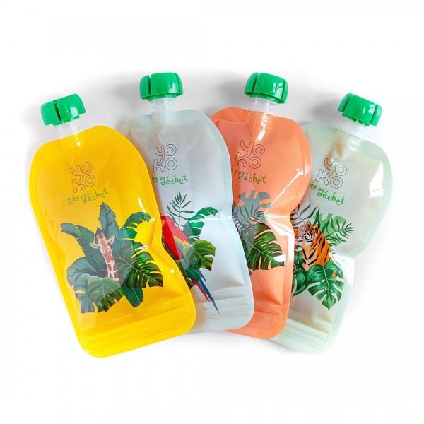 Gourdes réutilisables pour compote (à l'unité) - Les cotons de Romane : Produits d'hygiène réutilisables et lavables