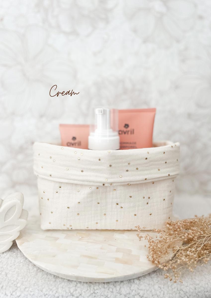 Grande panière en double gaze - Cream