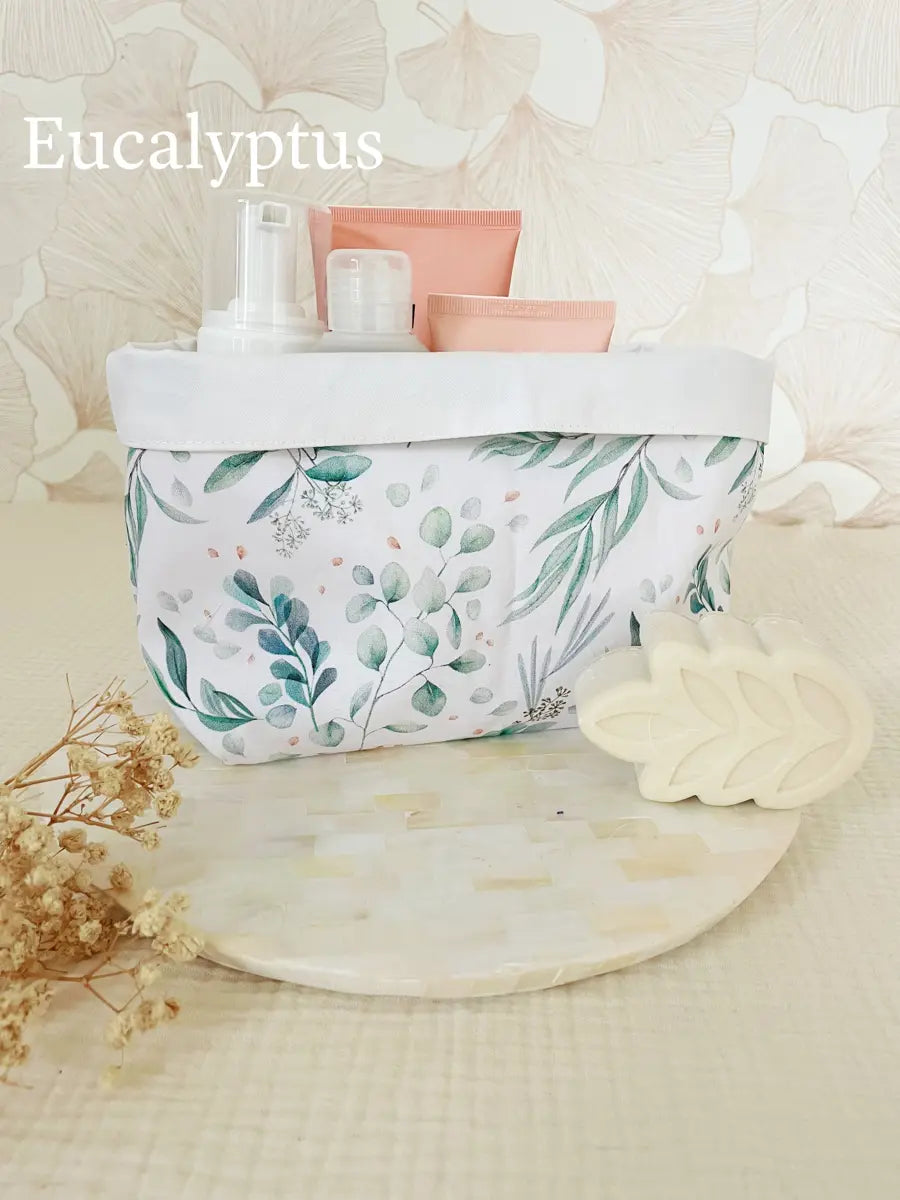 Grande panière en tissu - Eucalyptus