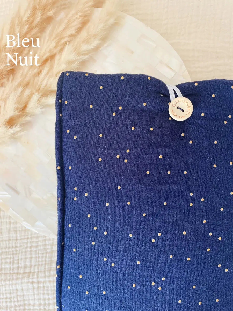 Grande pochette à livre ou tablette - Bleu nuit