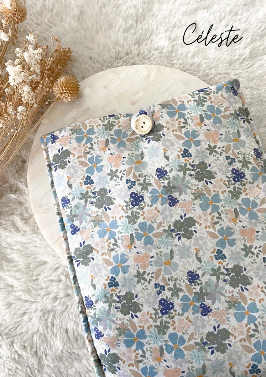 Grande pochette à livre ou tablette - Céleste
