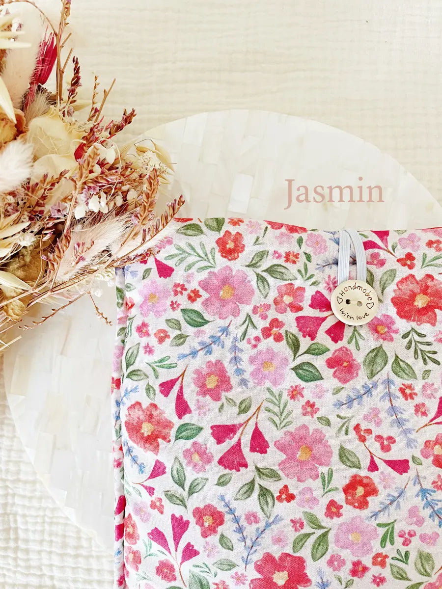 Grande pochette à livre ou tablette - Jasmin