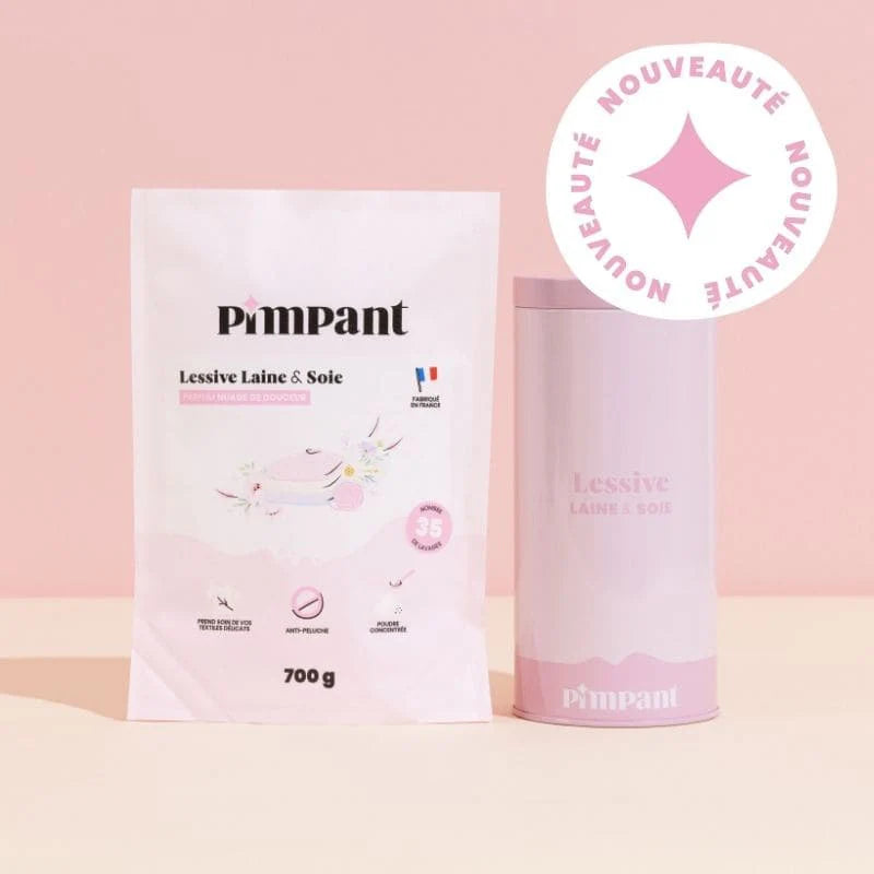 Lessive laine et soie - Pimpant - boite doseuse + recharge