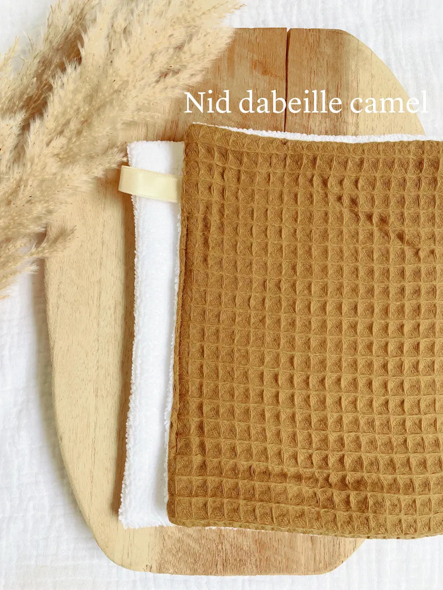 Lingette ménage - Nid d’abeille camel