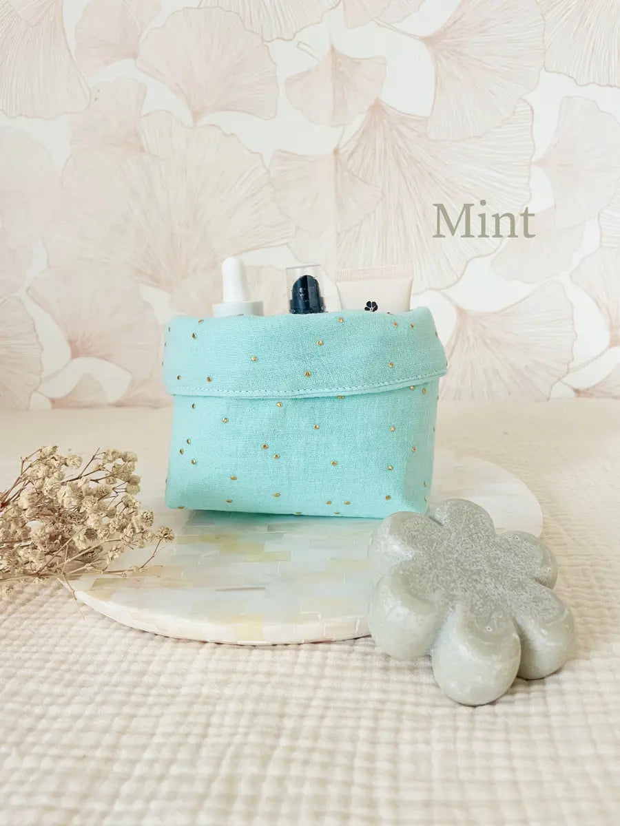Petite panière en double gaze - Mint