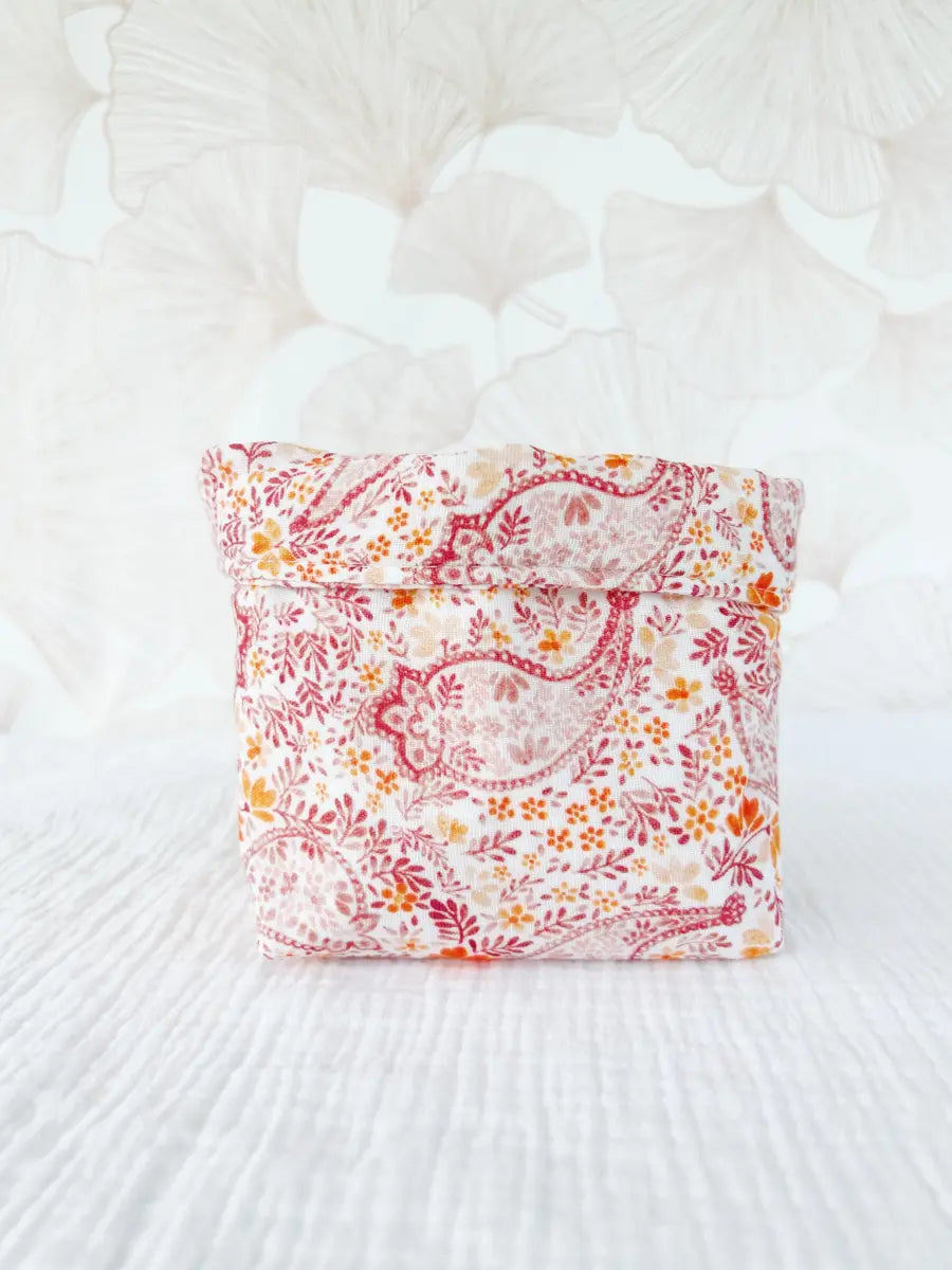 Petite panière en double gaze - Red cachemire