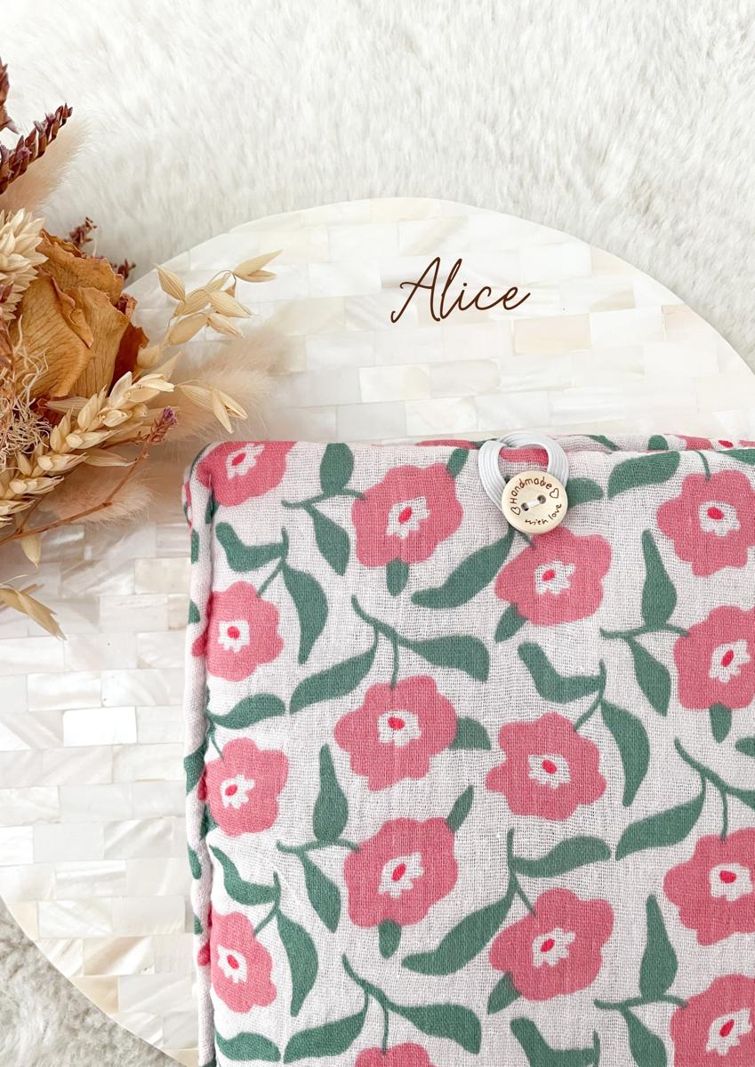 Pochette en tissu pour livre de poche - Pochette pour livre ou liseuse - Alice