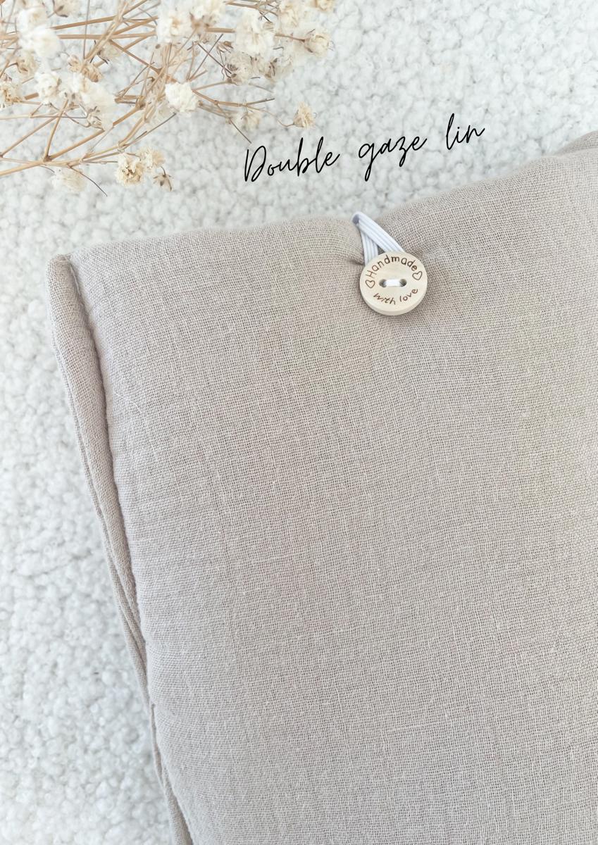 Pochette en tissu pour livre de poche - Pochette pour livre ou liseuse - Double gaze lin