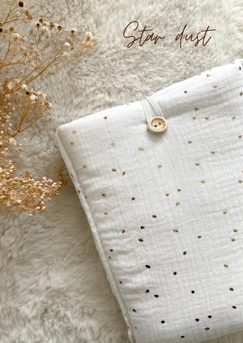 Pochette en tissu pour livre de poche - Pochette pour livre ou liseuse - Star dust