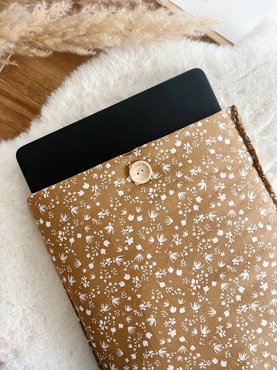 Pochette pour ordinateurs (max 17" pouces) - Yellow flowers
