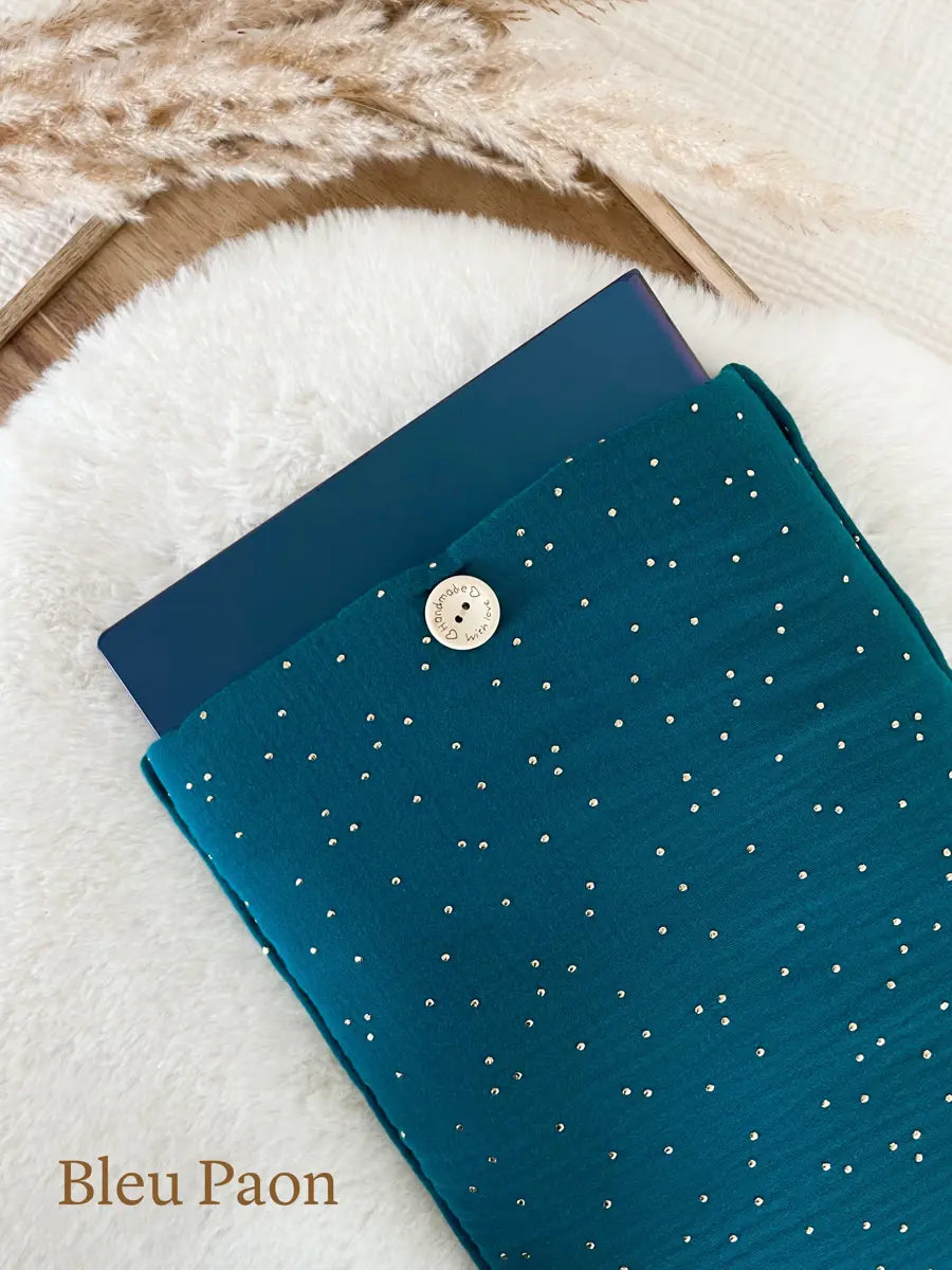 Pochette pour ordinateurs (max 15'6 pouces) - Bleu paon