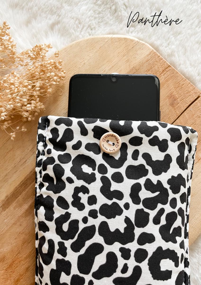 Pochette pour téléphone portable (max. 8,5cm de largeur) - Panthère