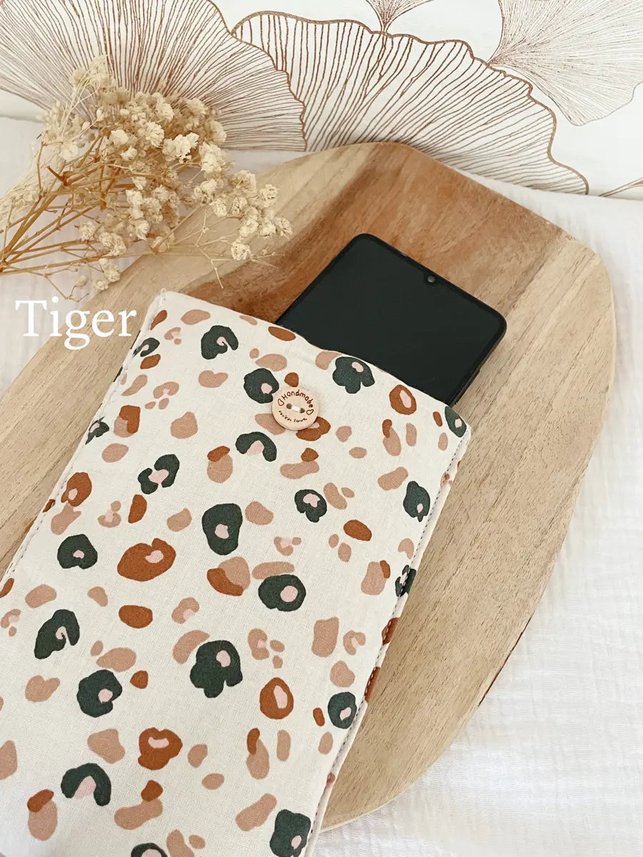 Pochette pour téléphone portable (max. 8,5cm de largeur) - Tiger
