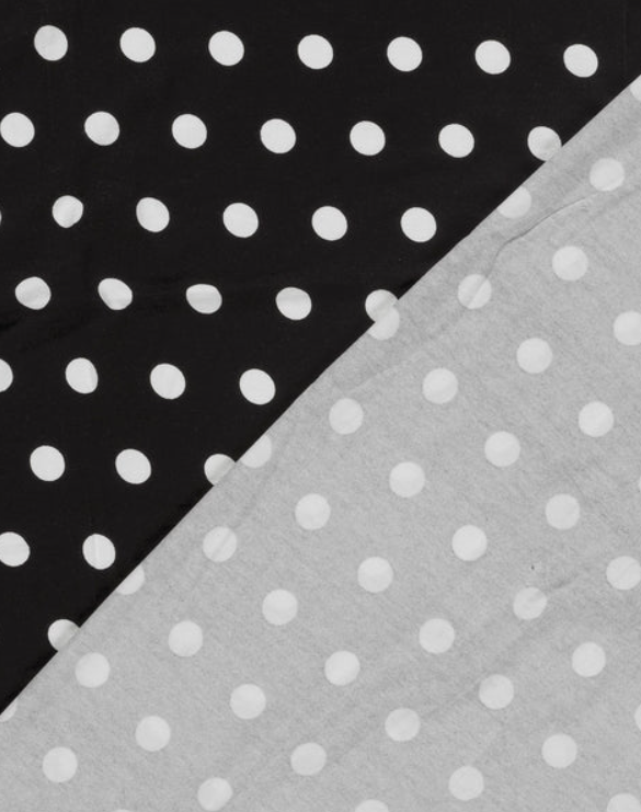 Viscose élasthanne noire à pois