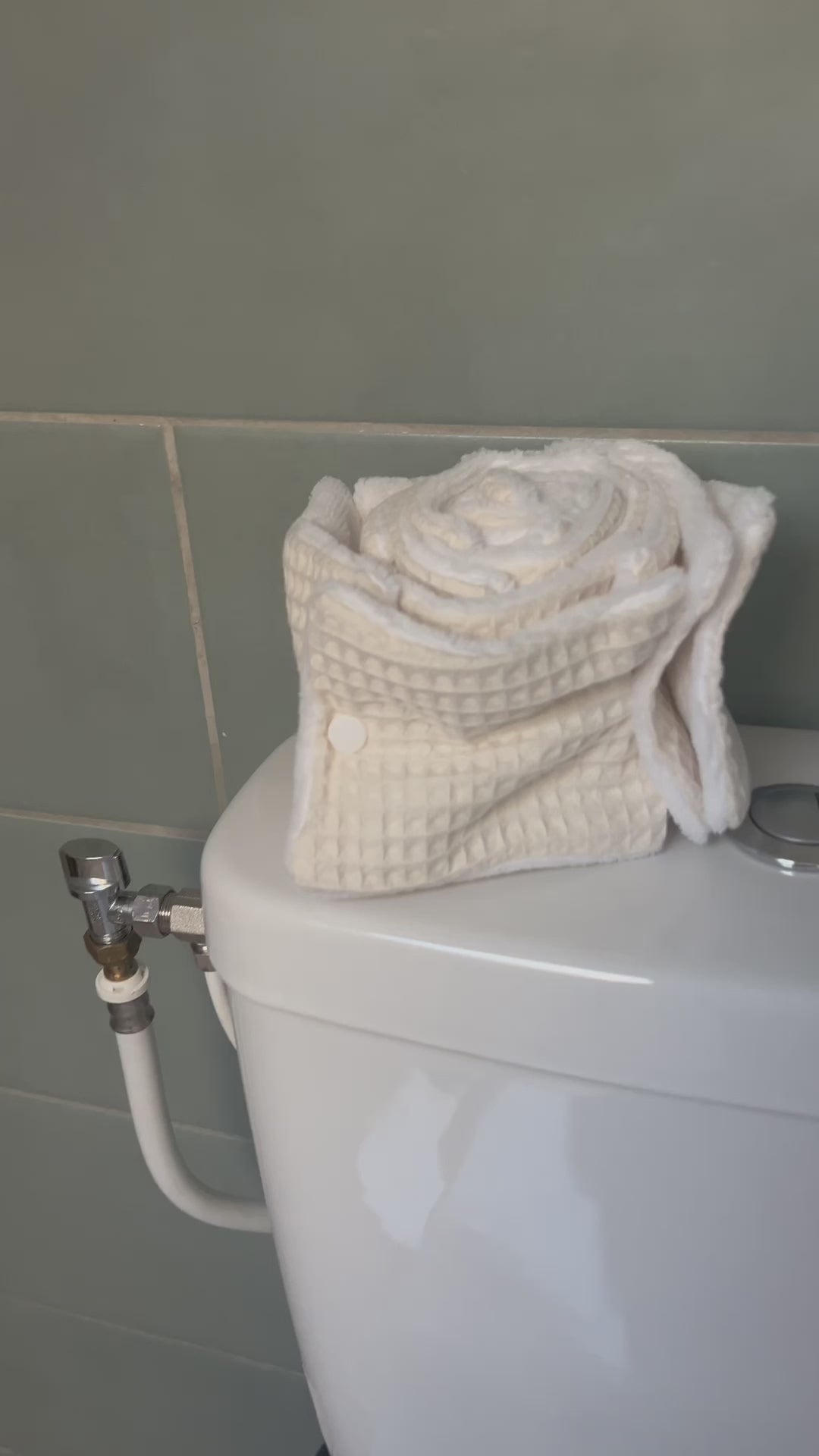 Rouleau de papier toilette lavable avec pressions (15 feuilles)