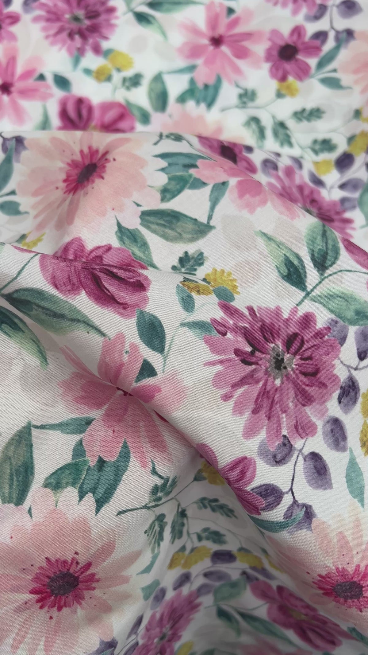 Popeline de coton Dalia prune