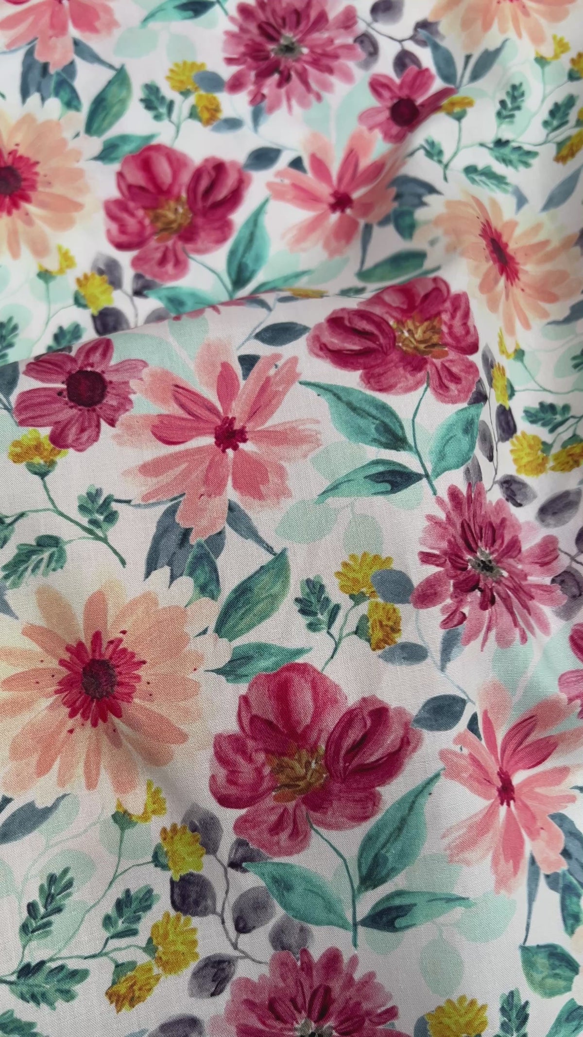 Popeline de coton Dalia rose