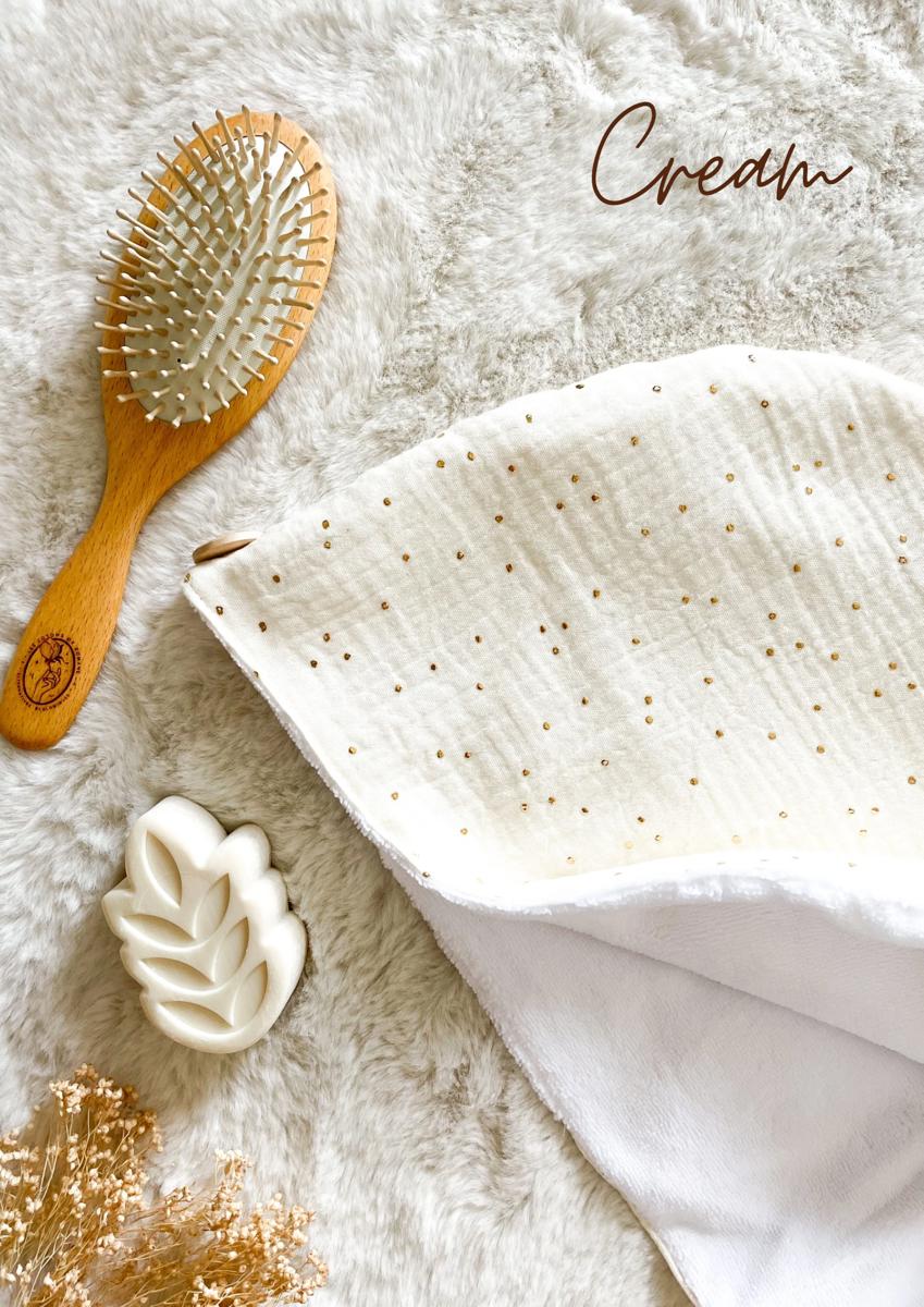 Serviette / turban pour cheveux - Cream