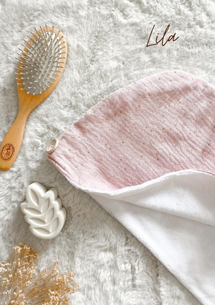 Serviette / turban pour cheveux - Lila