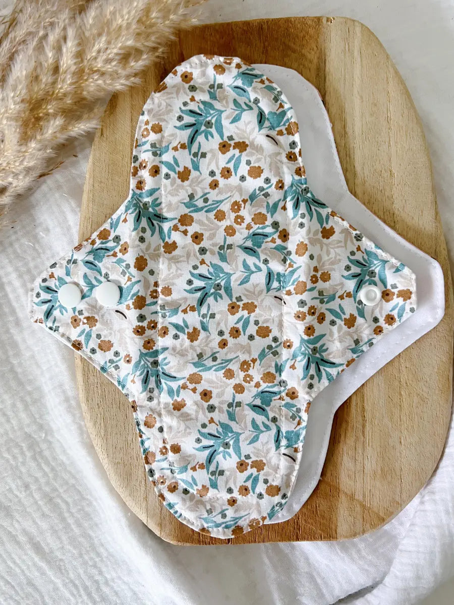 Serviette hygiénique lavable pour flux important - Blue spring