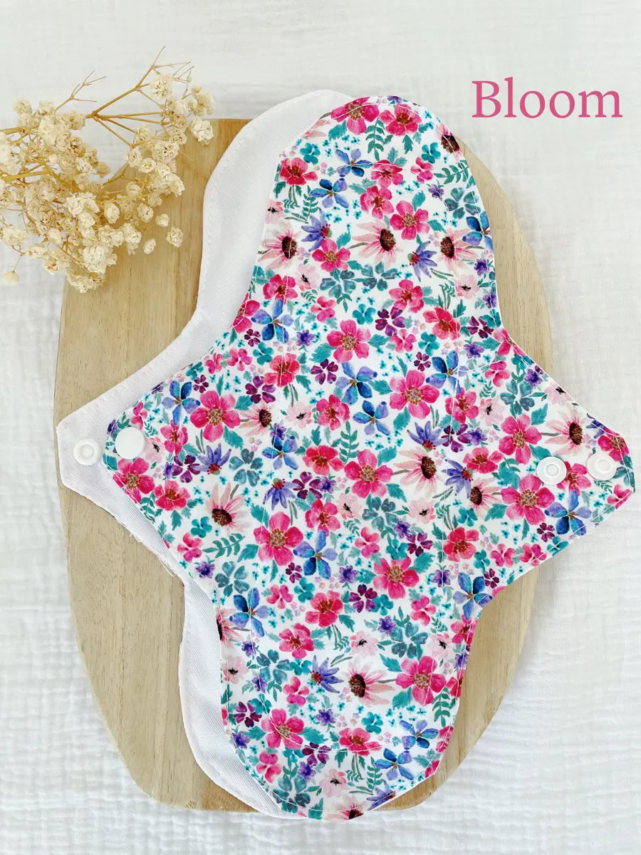 Serviette hygiénique lavable NUIT pour flux abondants - Bloom