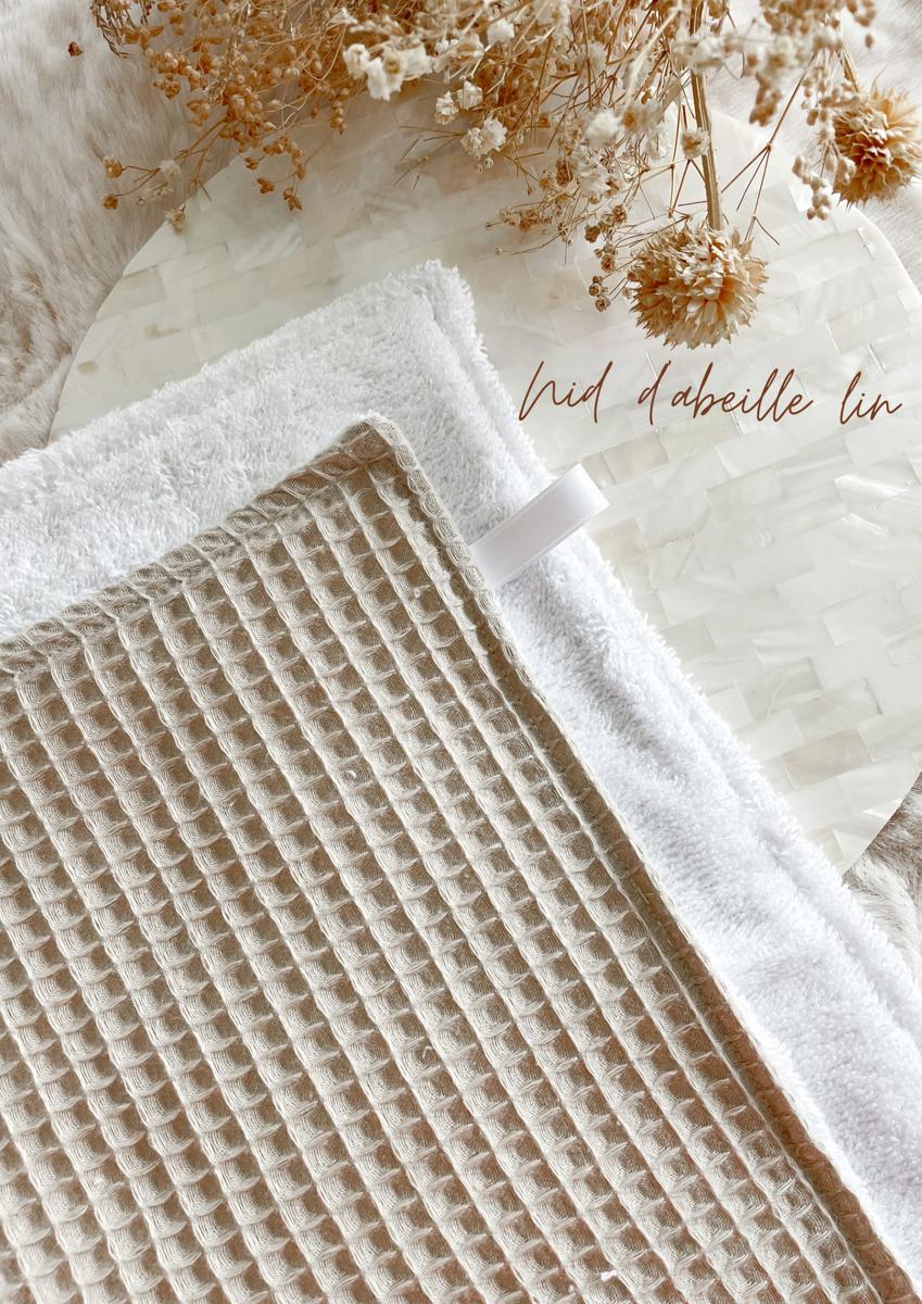 Essuie-mains de cuisine réutilisable - Nid d’abeille lin