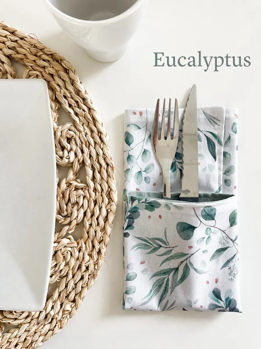 Serviettes de table (lot de 4 serviettes) - Eucalyptus