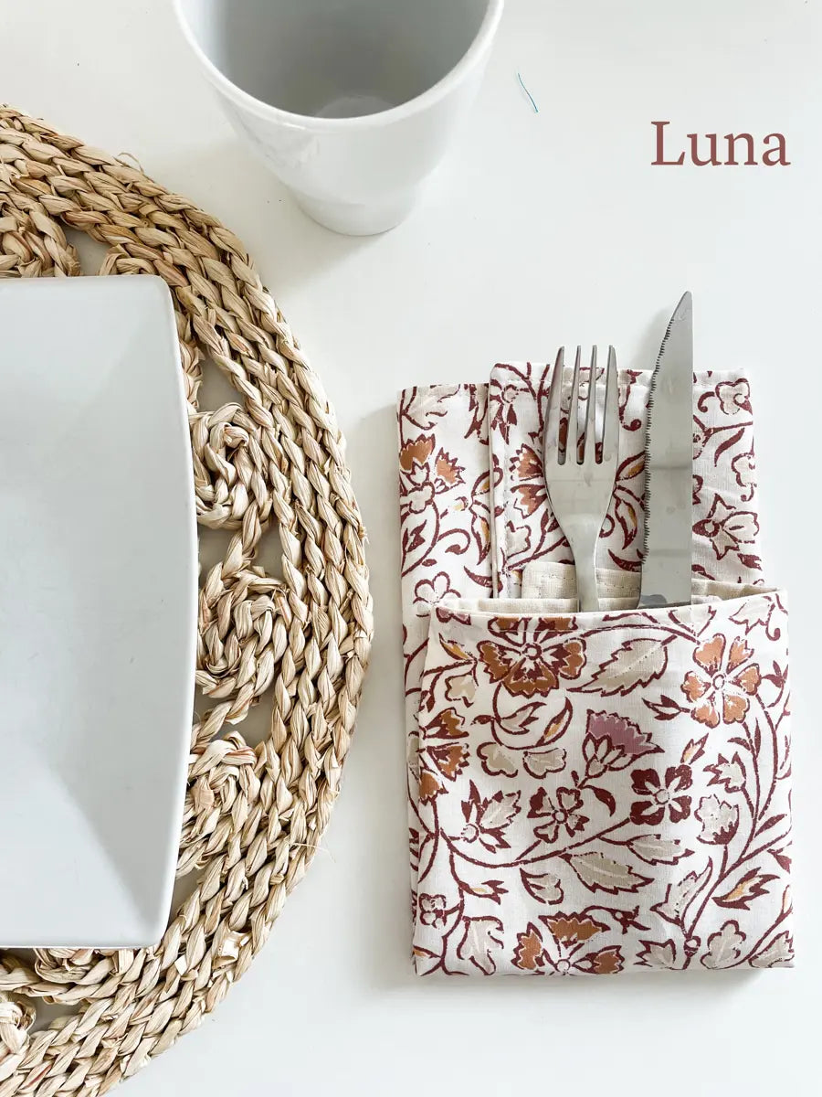 Serviettes de table (lot de 4 serviettes) - Luna
