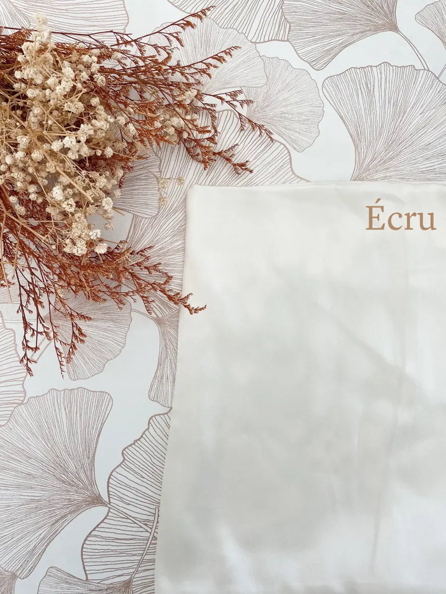 Taie d'oreiller en soie - Ecrue